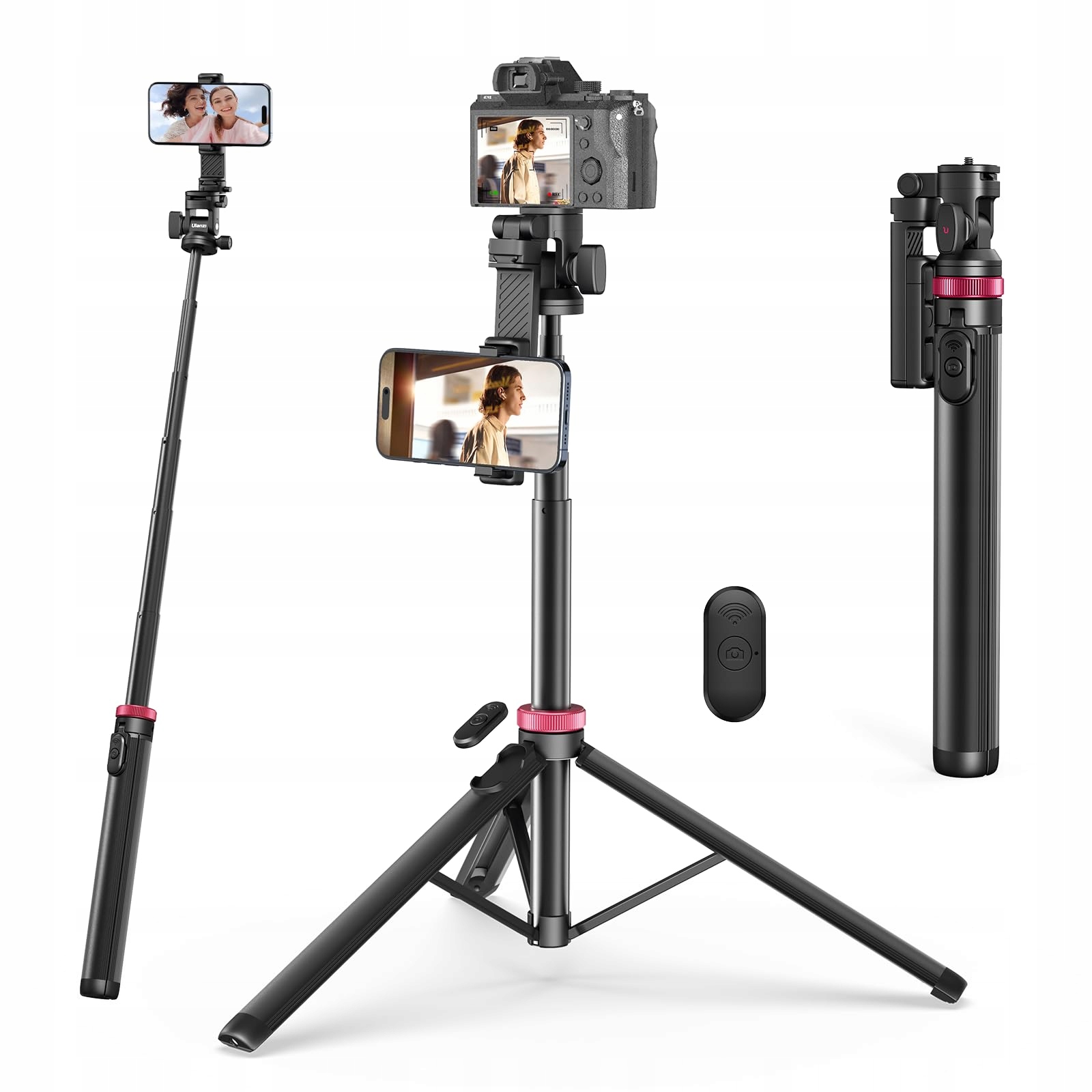 ULANZI MT-78 Statyw Kamera Selfie-Stick Bluetooth Telefon DSLR iPhone — miniatura 8