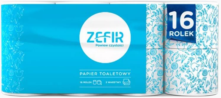 

Papier toaletowy bezzapachowy Zefir 16 szt. 3-w