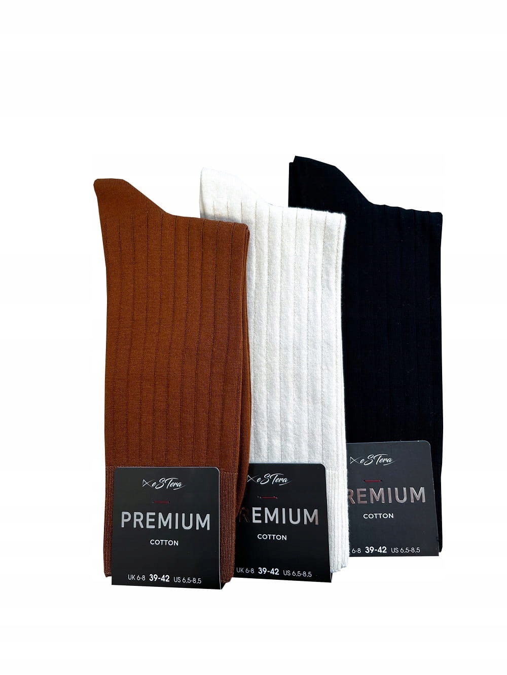 Zestaw eleganckich skarpet z egipskiej bawełny mako