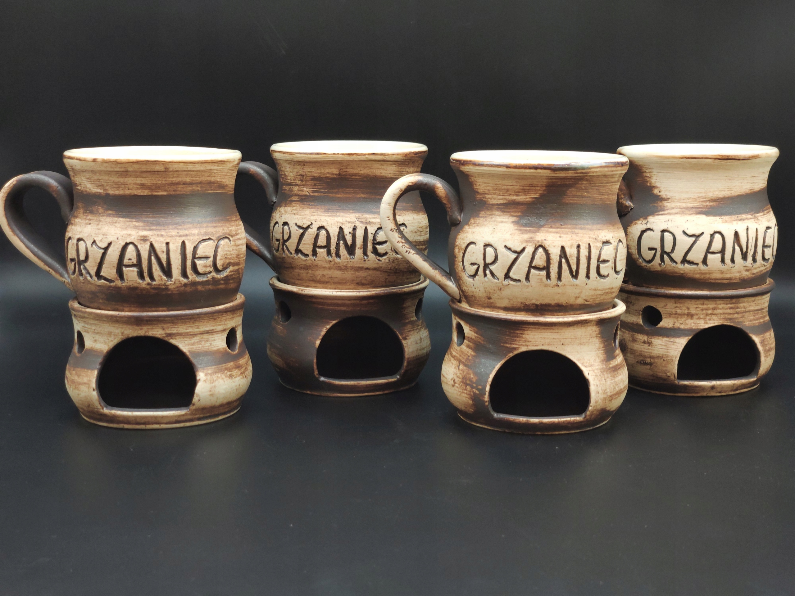 

zestaw do grzanego wina grzańca kubki retro 4szt