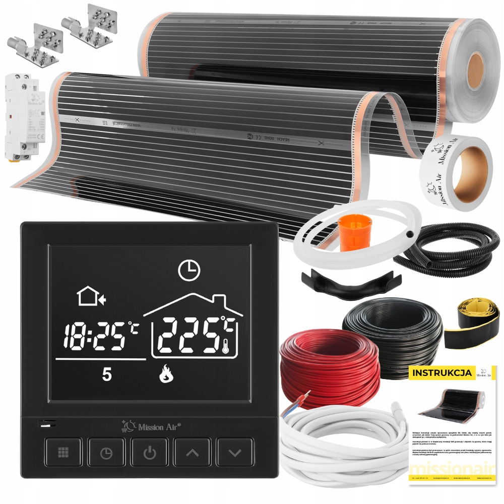 Set Fólia vyhrievacia podložka Infračervená 30 m² 160 W