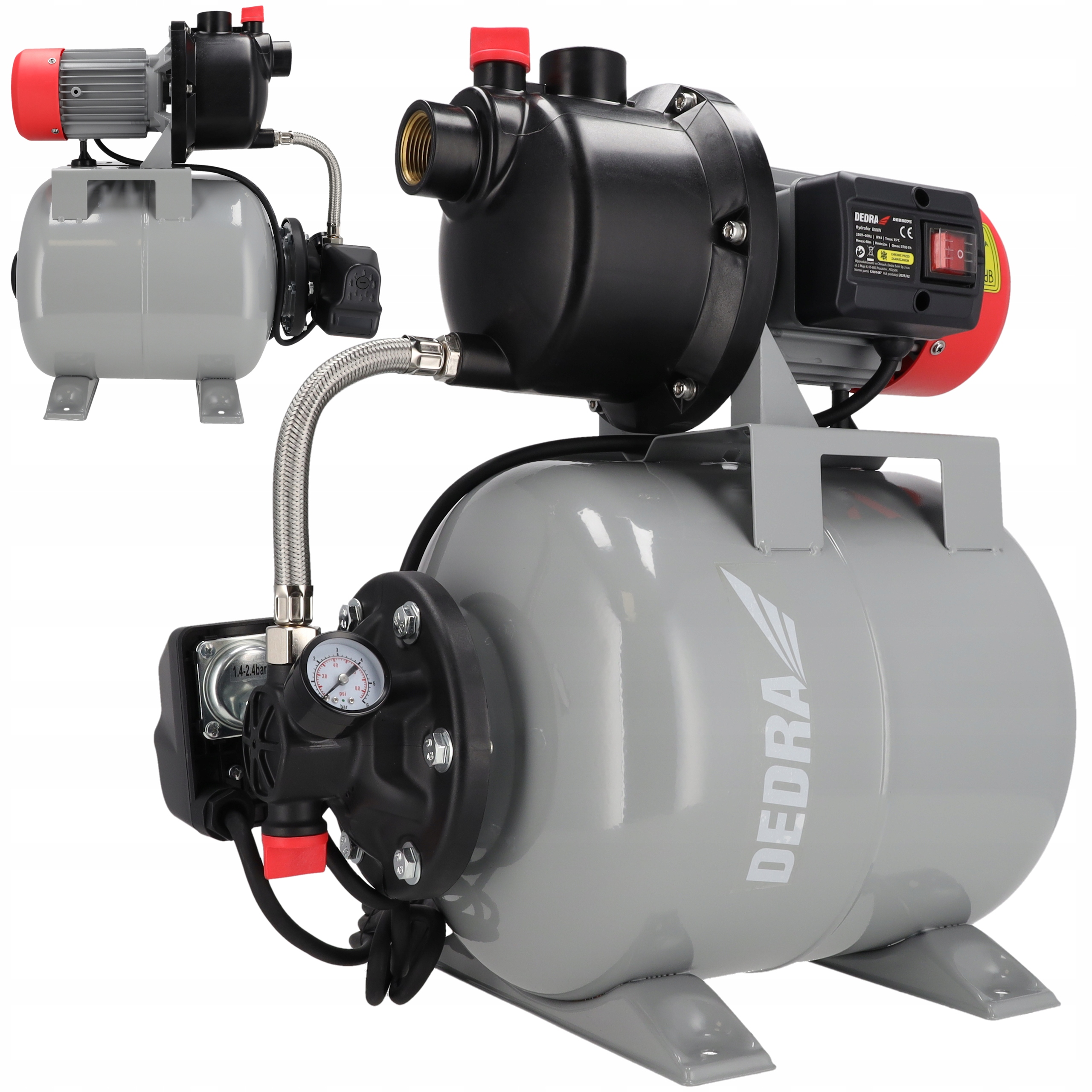Hydrofor do wody Dedra Pompa hydroforowa 800W do podlewania ogrodu Zestaw