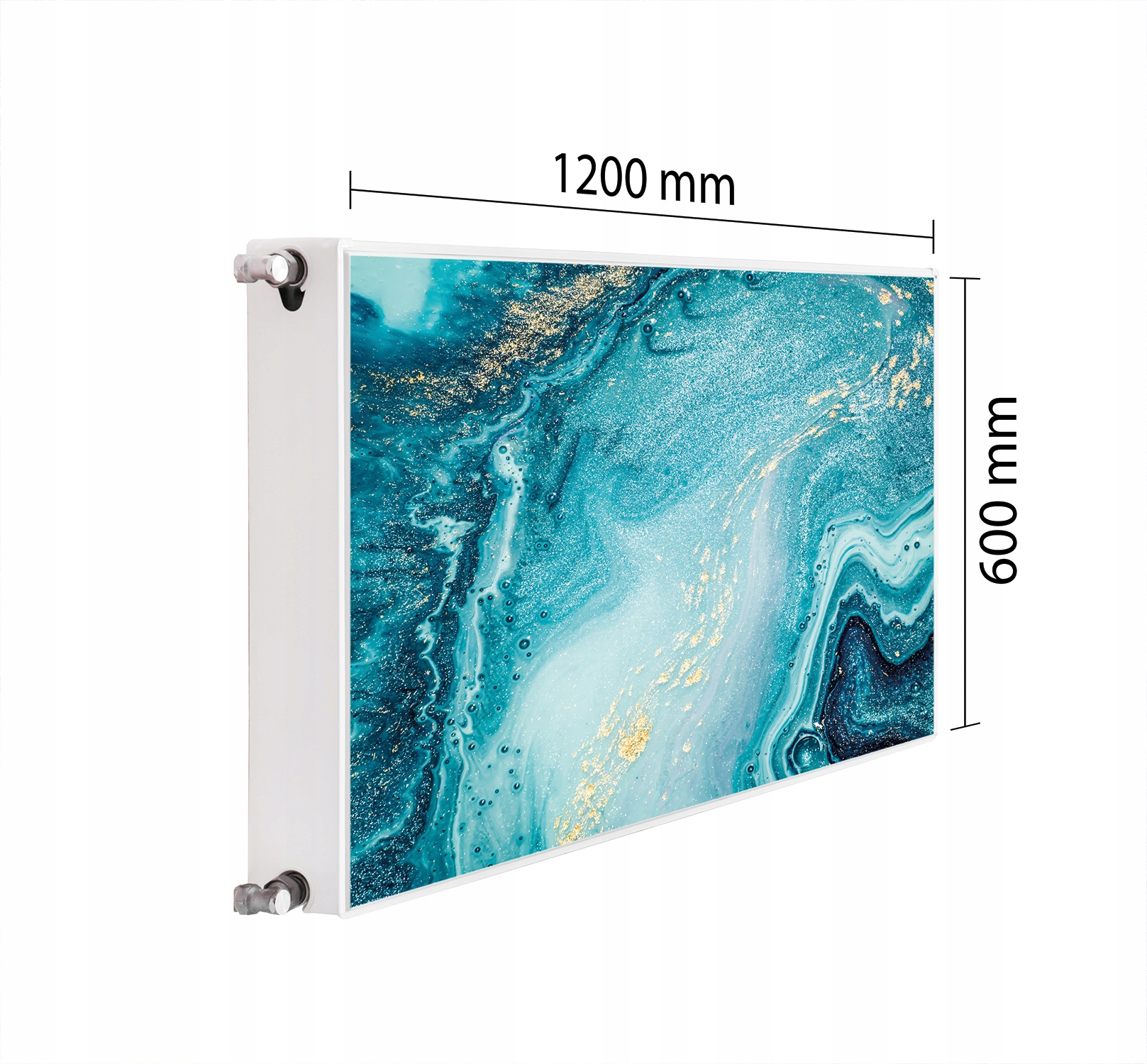 Maskovací Kryt Radiátoru 120x60 Tyrkysová Podložka Magnet
