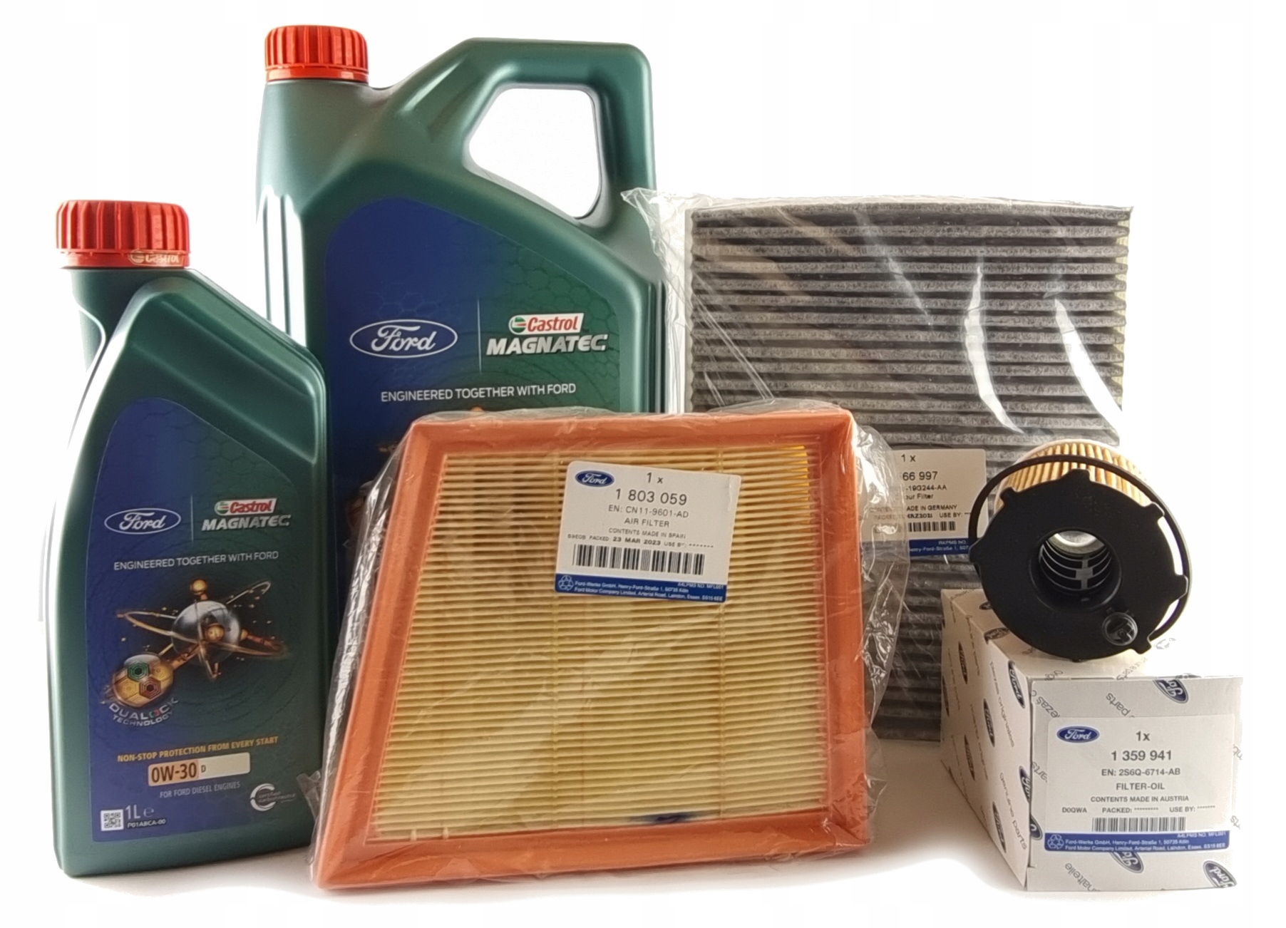 Sada 3 Filtrů Olej 6 L Ford Oe Fiesta 2013-2019 1.5 L Sohc Diesel