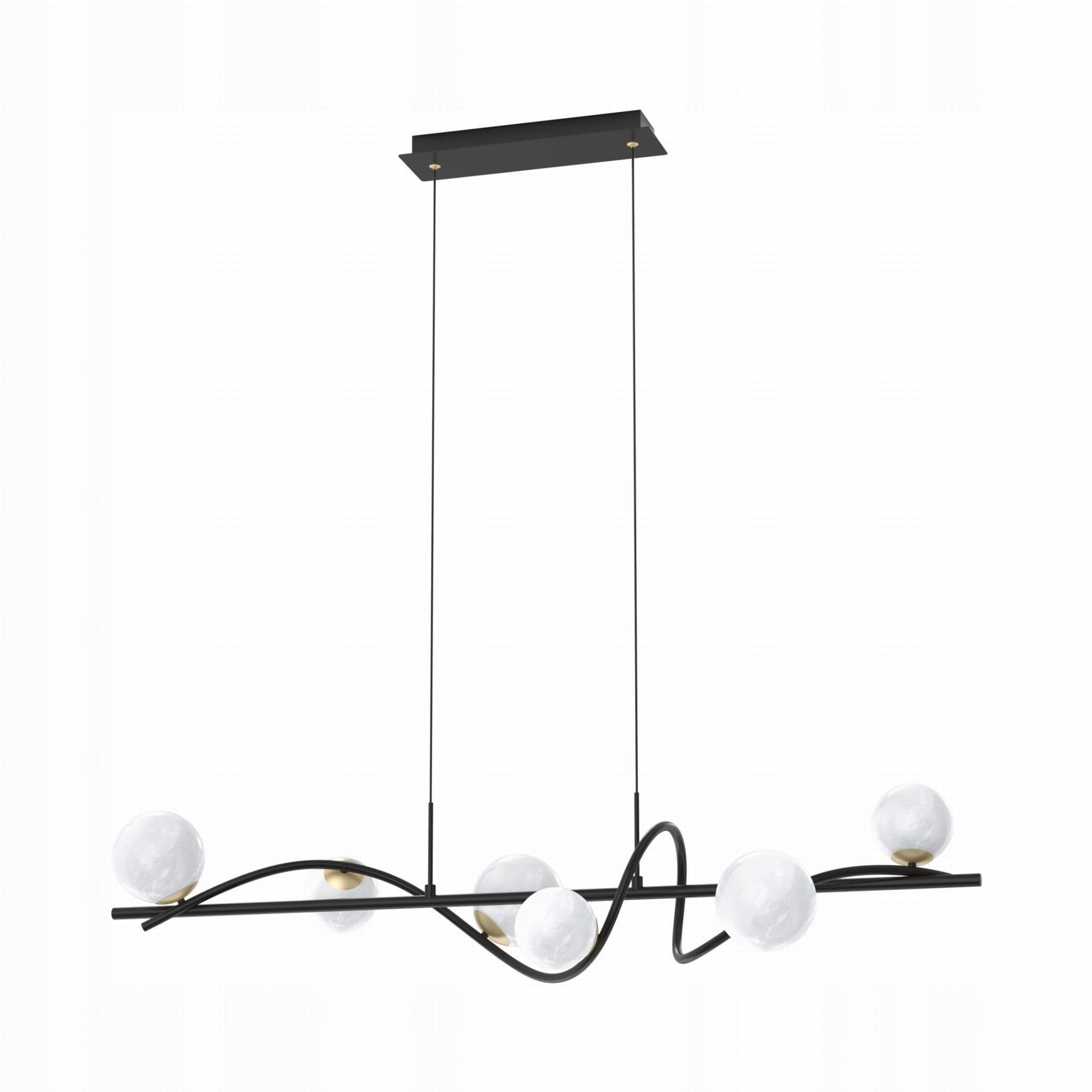 Stylová závěsná lampa pro velké místnosti s podlouhlým tvarem Nisyro G9