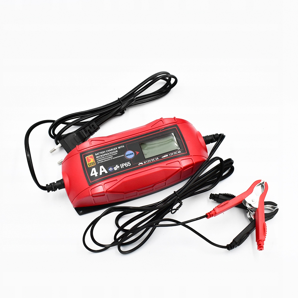 Ładowarka PROSTOWNIK do akumulatorów żelowych GEL AGM 6V 12V 4A LCD Marka Sena
