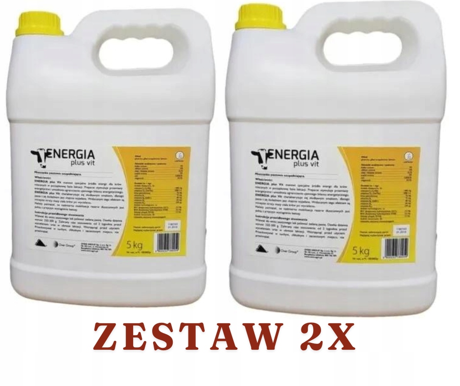 Preparat energetyczny dla bydła Over Agro Energia Plus Vit 5L ZESTAW 2 X 5L