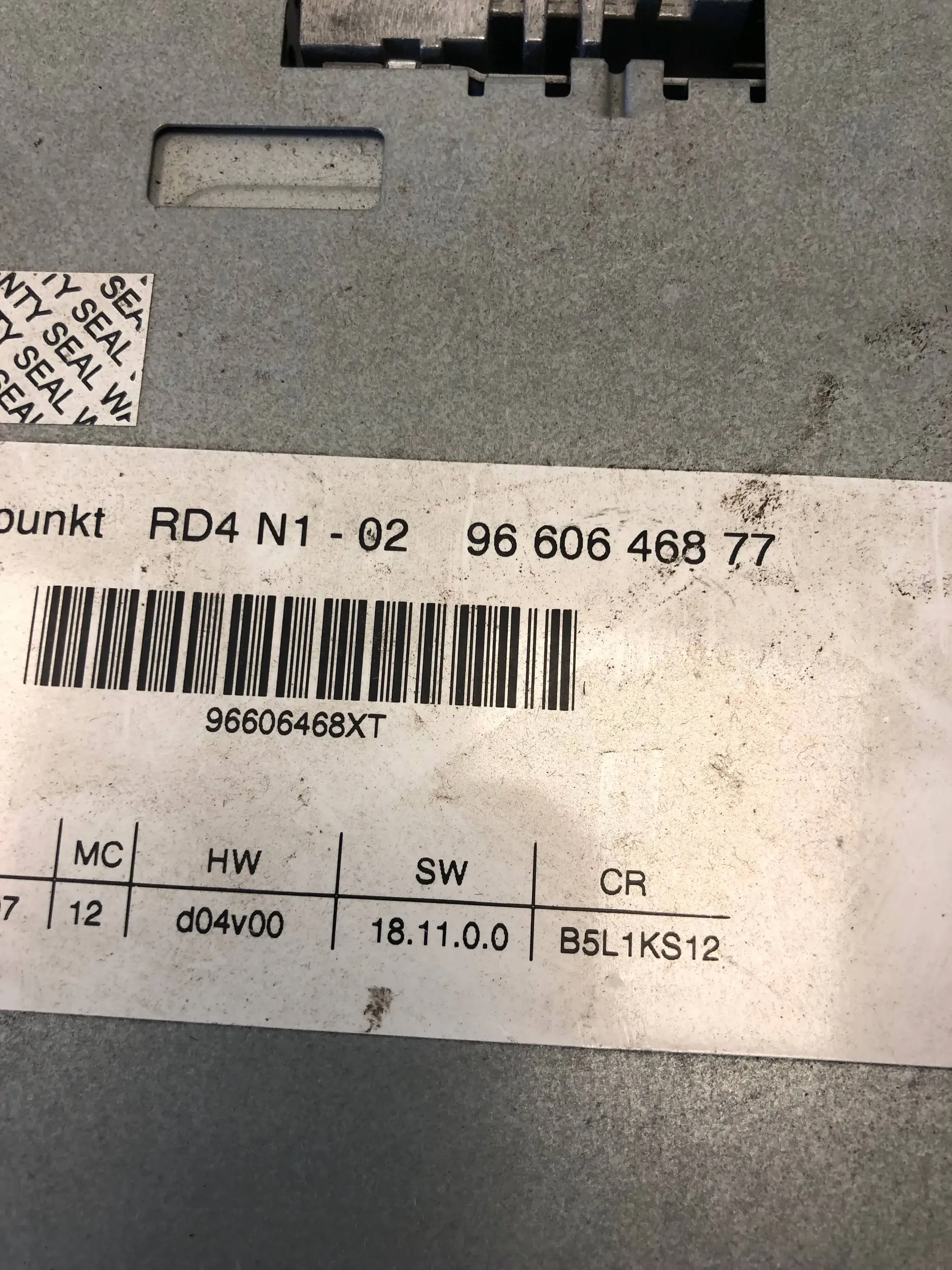RADIO CD CITROEN C4 e 9660646877
