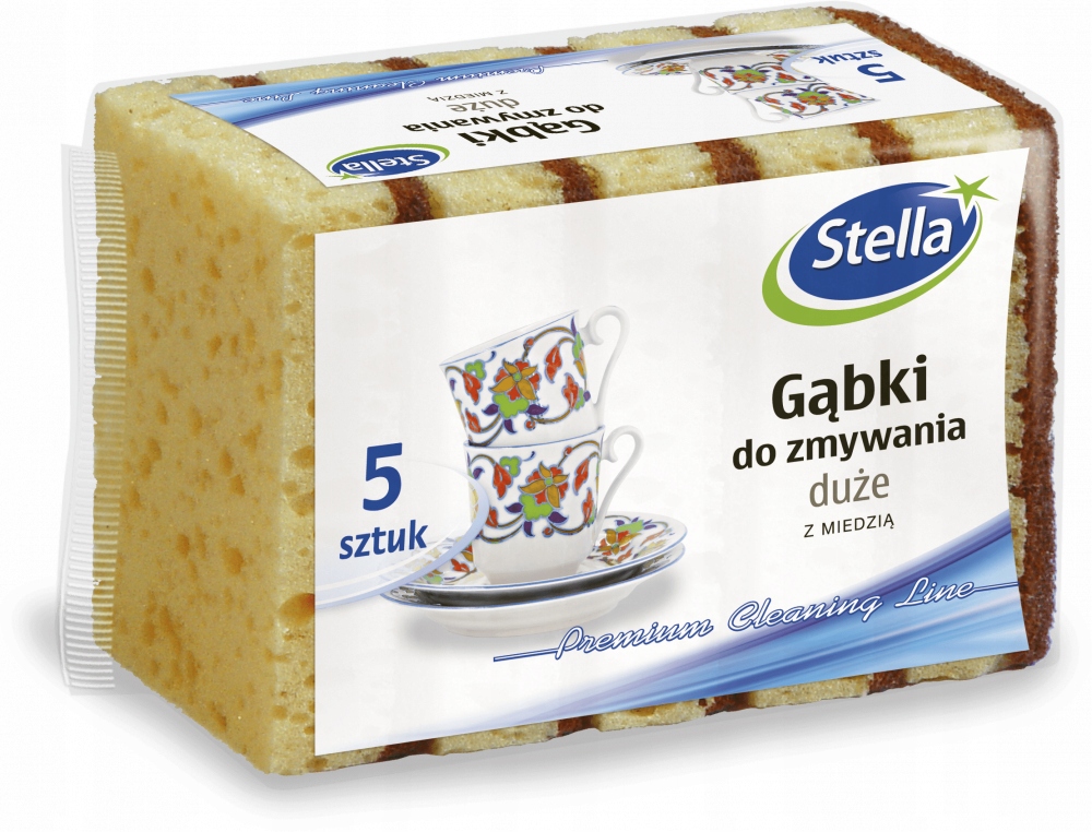 

Stella Gąbki Do Zmywania Z Miedzią Duże 5 Sztuk