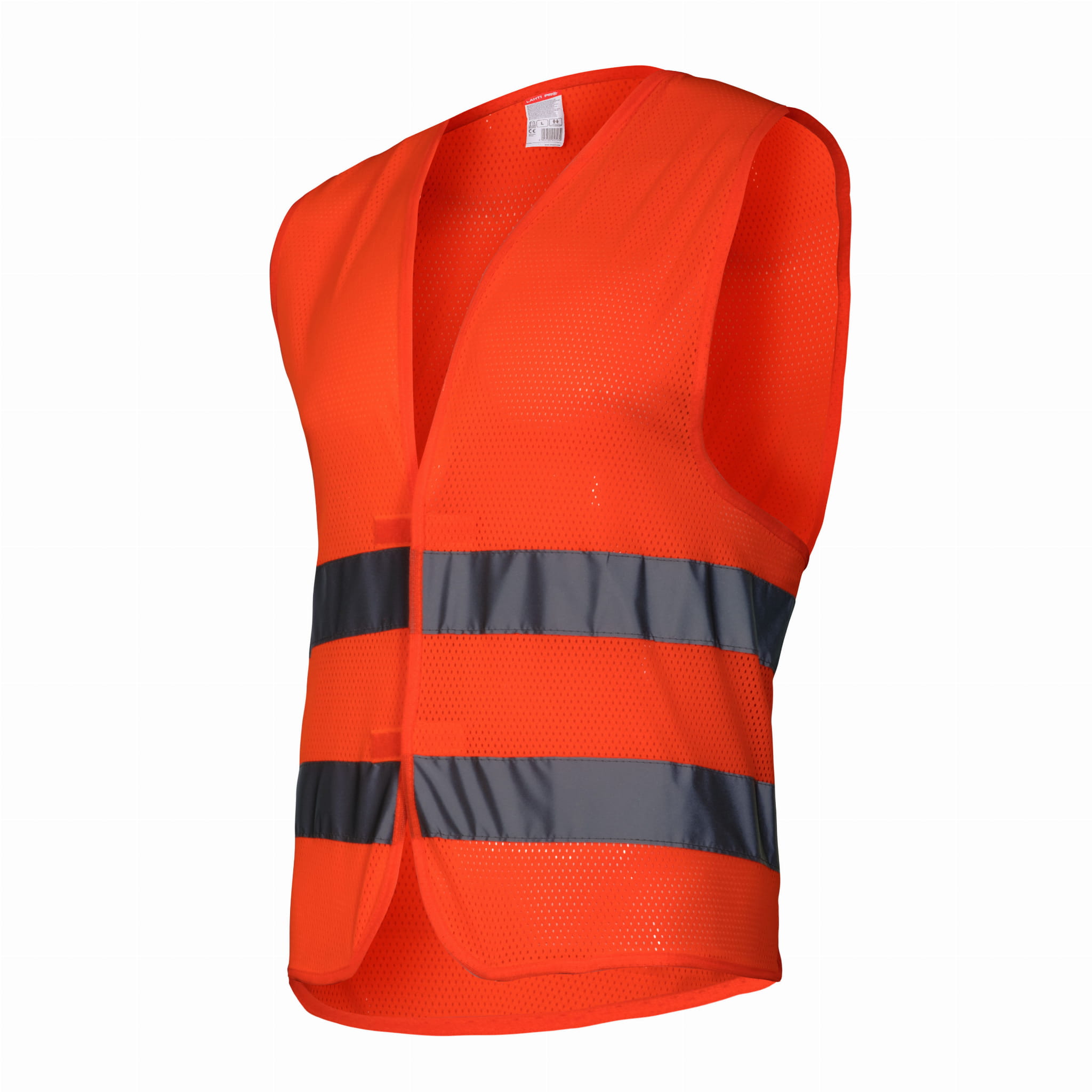 KAMIZELKA SIATKOWA Z PASAMI ODBLASK. POMARAŃ. S