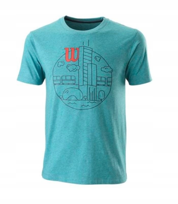 Pánské Tričko Wilson Chi Skyline Ctn Tee Blue XL