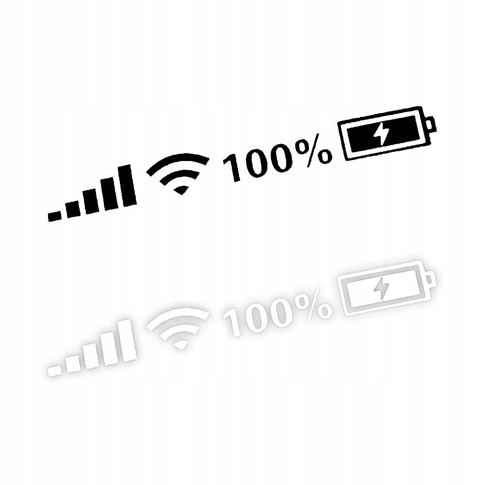 

Naklejka na samochód Bateria Zasięg Wifi Auto