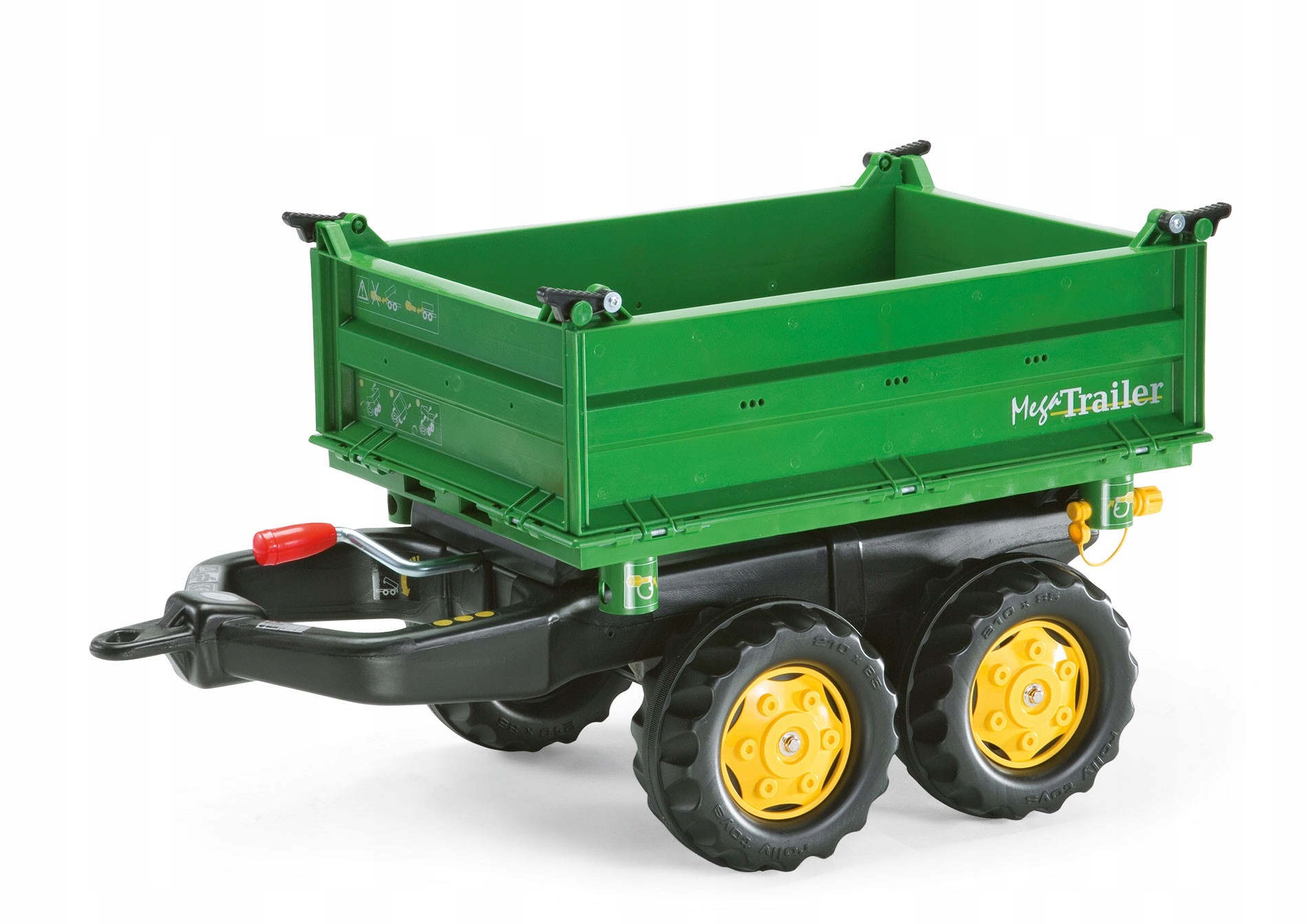 PRZYCZEPA DO TRAKTORA ROLLY TOYS ROLLYTRAILER PRZYCZEPKA OTWIERANE BURTY