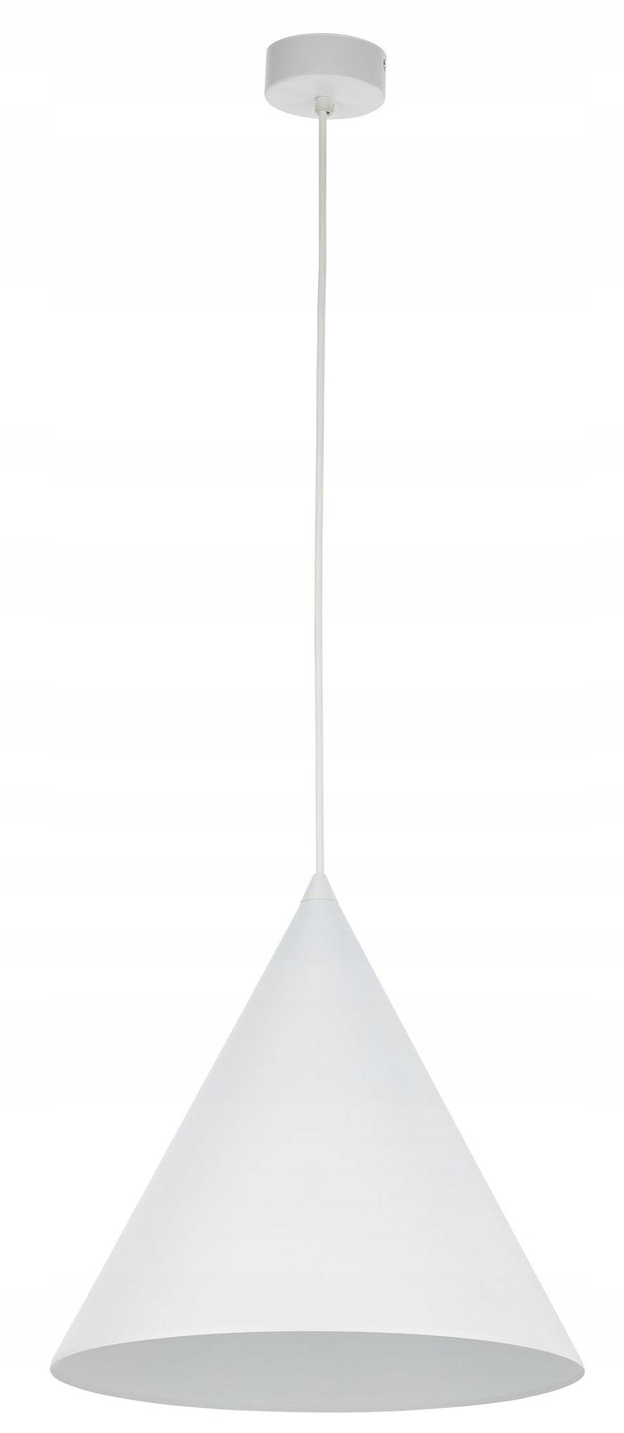 Závěsné svítidlo Cono Bílé Kovové Stínidlo 1xE27 32cm Stropní Svítidlo do obývacího pokoje