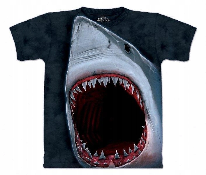 Pánské batikované triko The Mountain Shark Bite černé XXXL