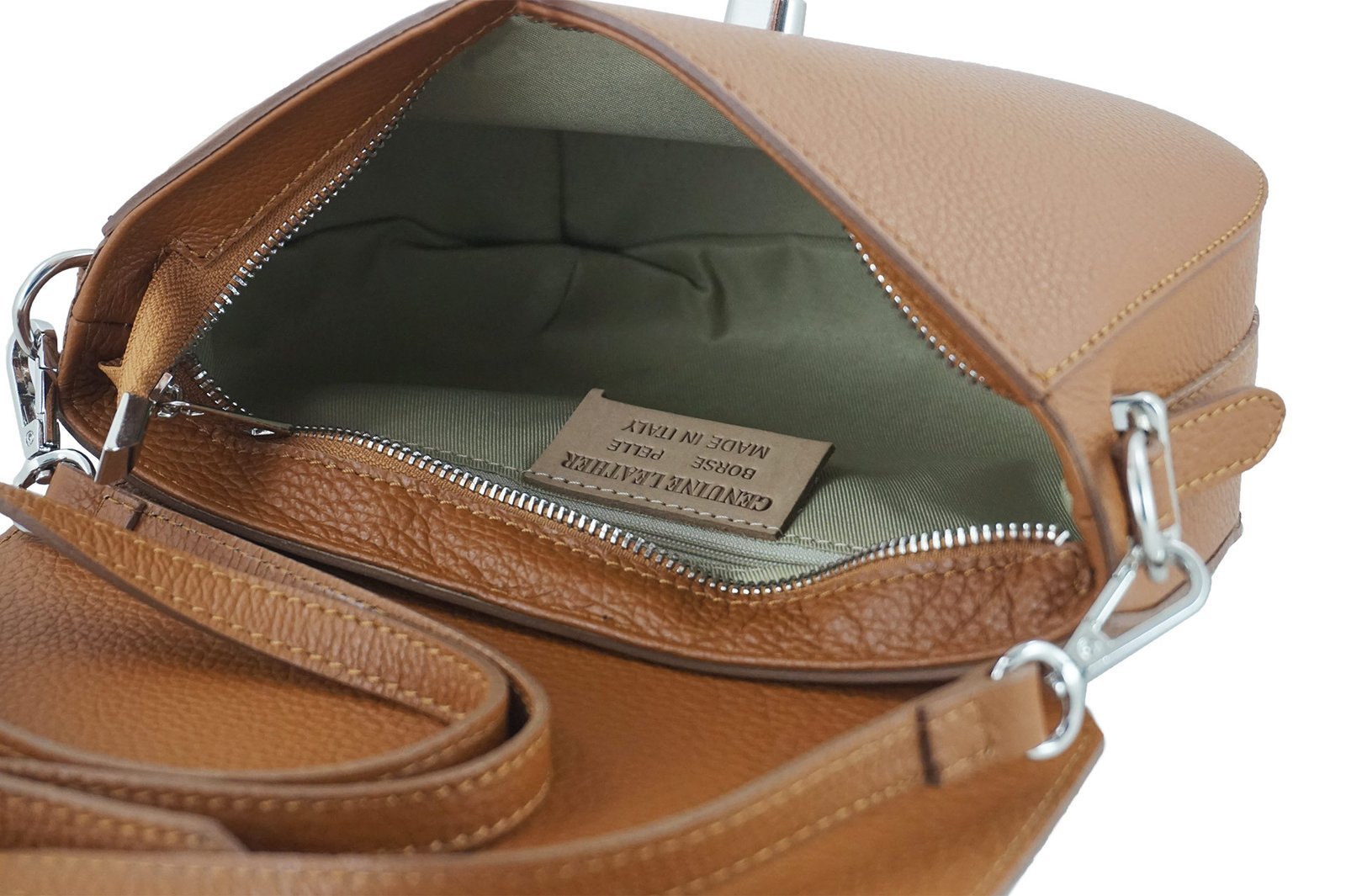 Listonoszka z ozdobnym zapięciem - Granatowa jasna Odcień granatowy