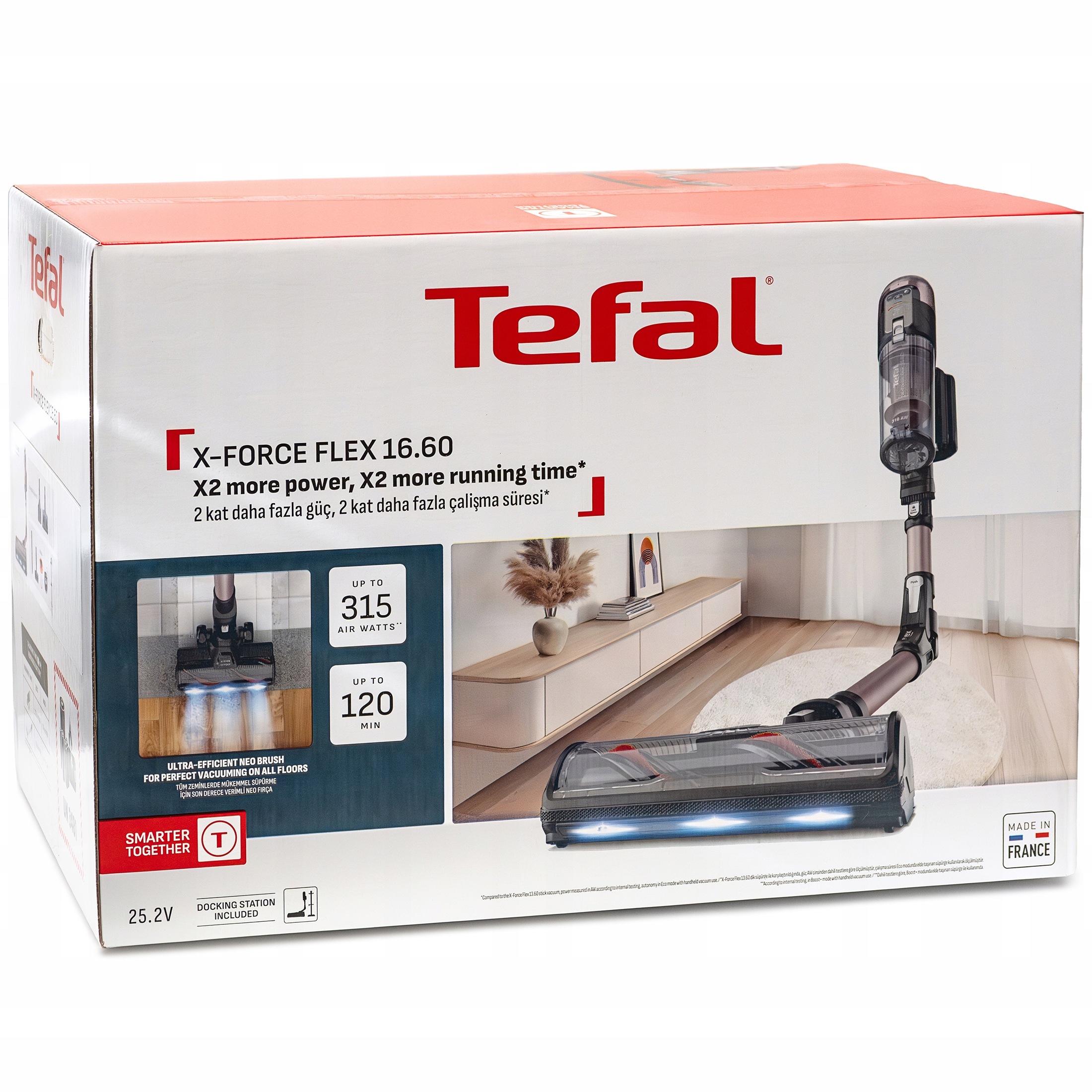 Tyčový vysavač Tefal X-Force Flex 16.60 TY9CD9 120min Funkce mytí