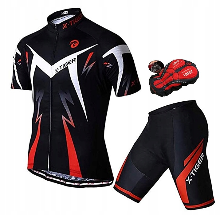 

Strój Rowerowy X-tiger Spodenki Żel Koszulka XXL
