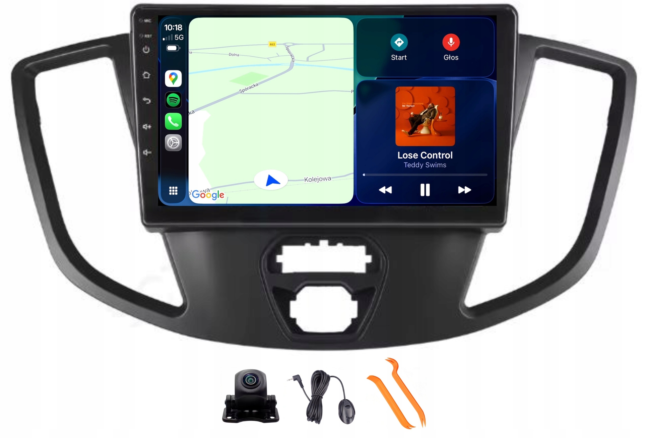 Rádio Android Navigácia Qled Carplay 64GB Lte Gps Dsp Ford Transit 15-18