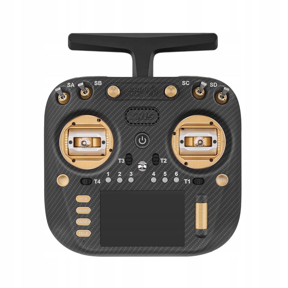 RadioMaster TX15 Max – Rc souprava ELRS/M2 s gimbaly AG02 Cnc zlatá