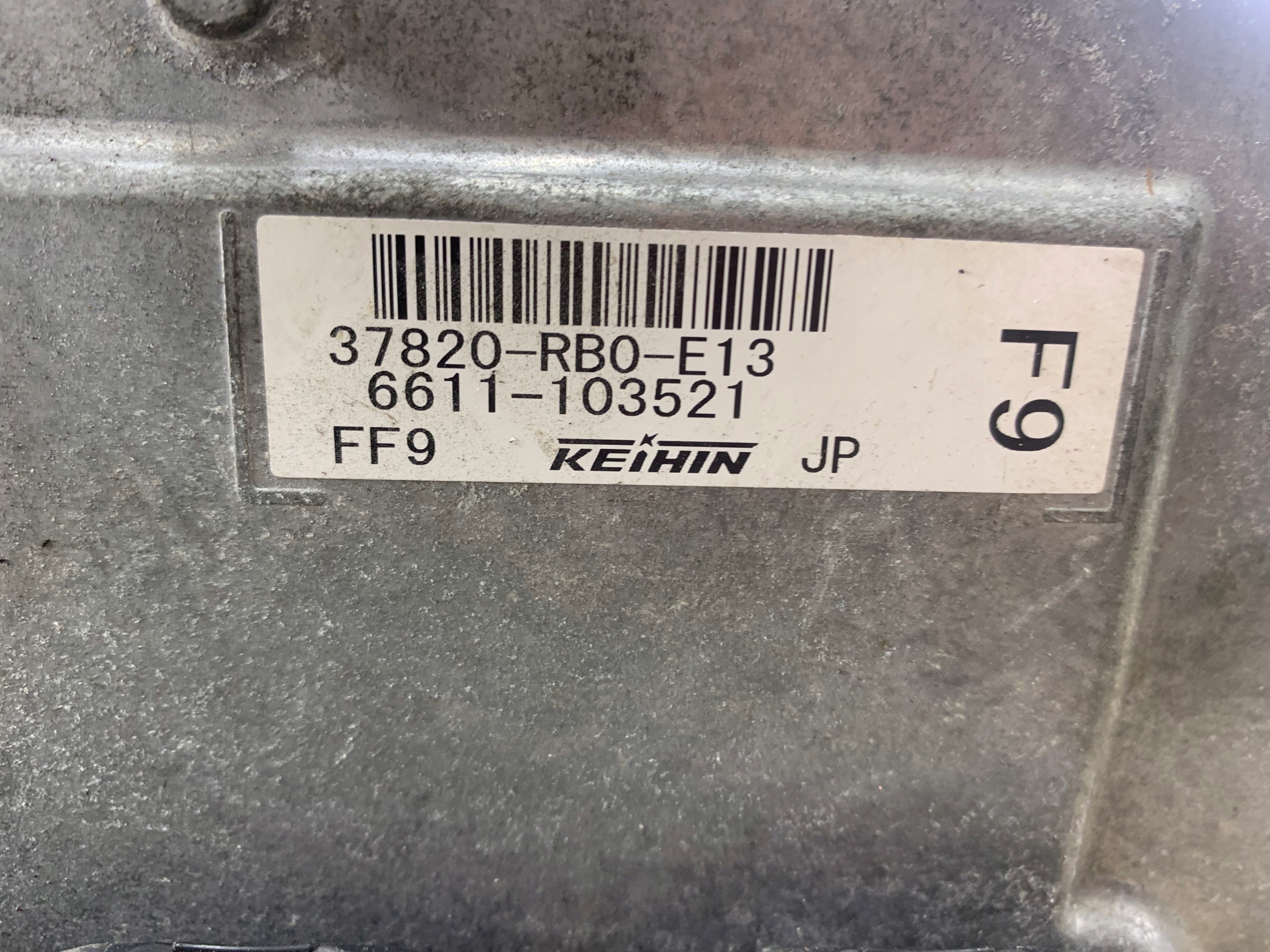 HONDA JAZZ III 1.2 control unit of the engine 37820-RB0-E13