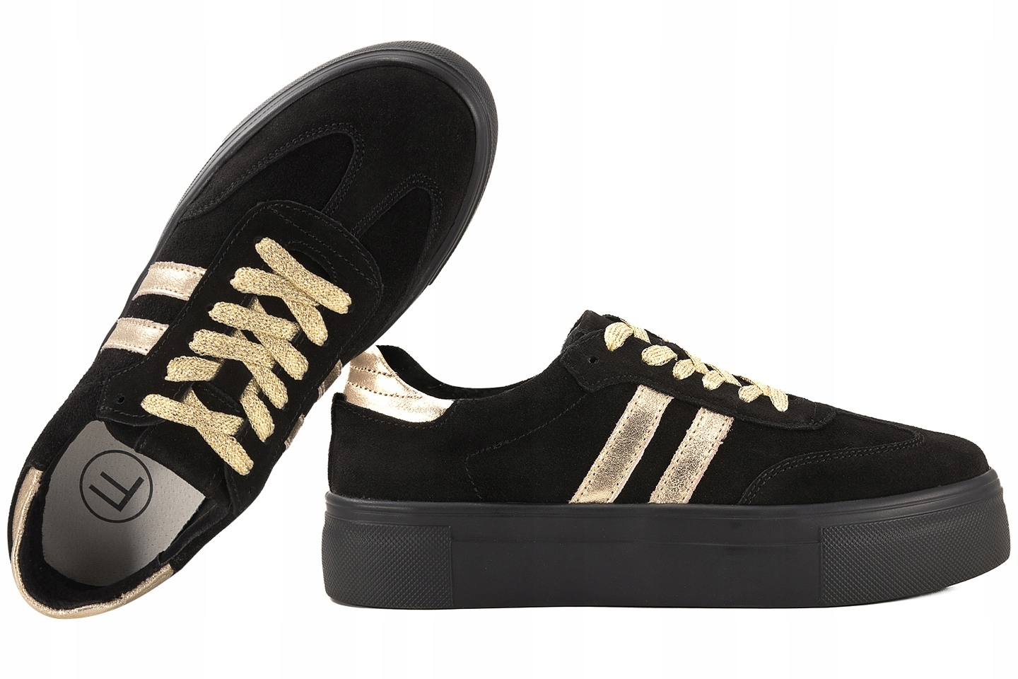 Filippo DP6841 Dámské Tenisky Na Platformě, Kožené, černé, 40