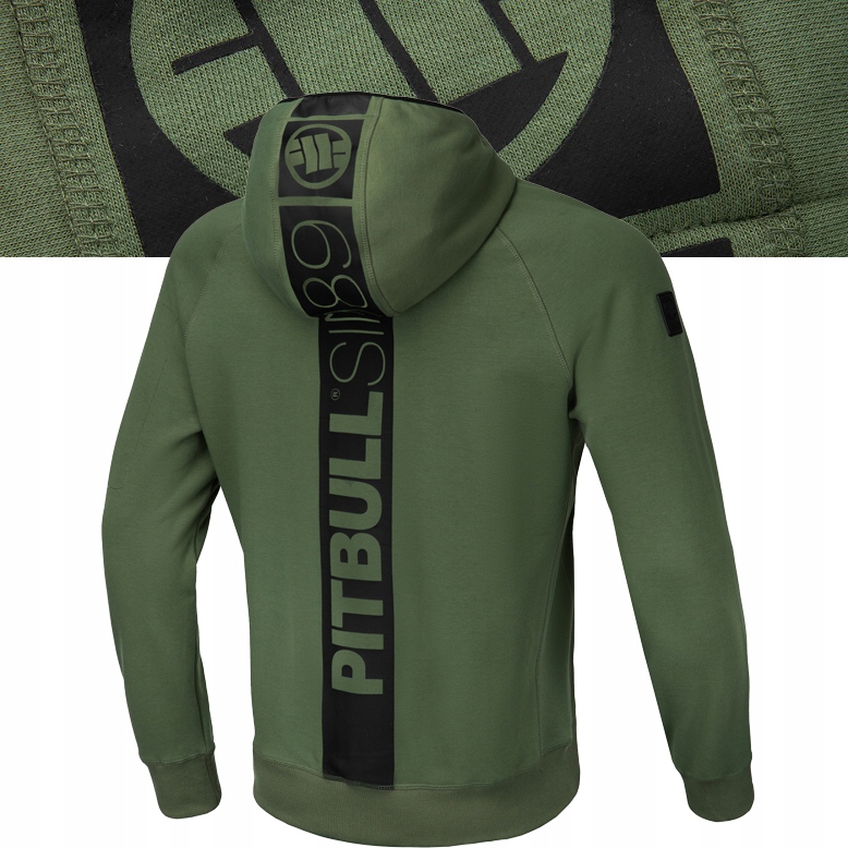 Męska Bluza z Kapturem Pitbull Nadruk na Plecach Stafford