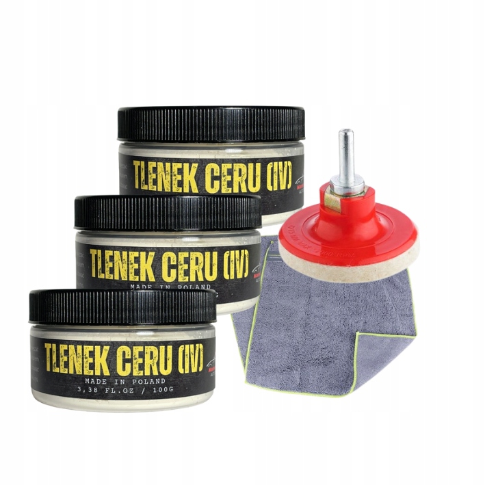 

Zestaw Do Usuwania Rys Na Szybie Tlenek Ceru 300g