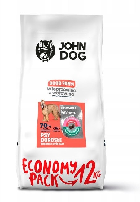 Levně John Dog Good Adult vepřové s hovězím masem 12 kg