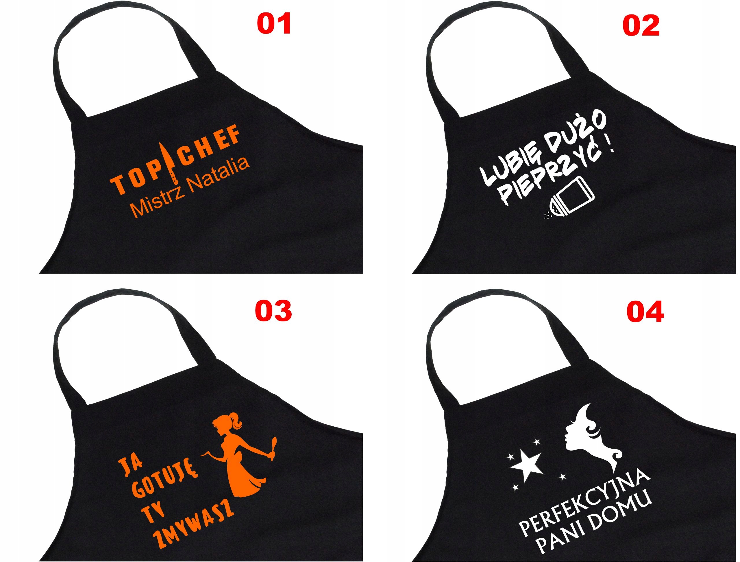 Fartuch Kuchenny MasterChef na Prezent +imię Wzory Rodzaj fartuch