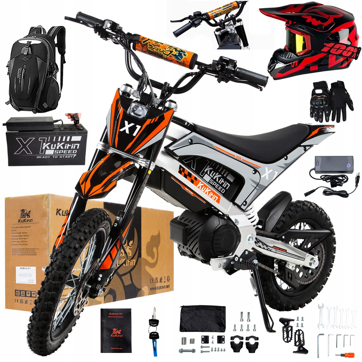 Kukirin X1 2026 Nové terénní elektrické vozidlo 2000W50KM/H 48V20.8Ah 14''