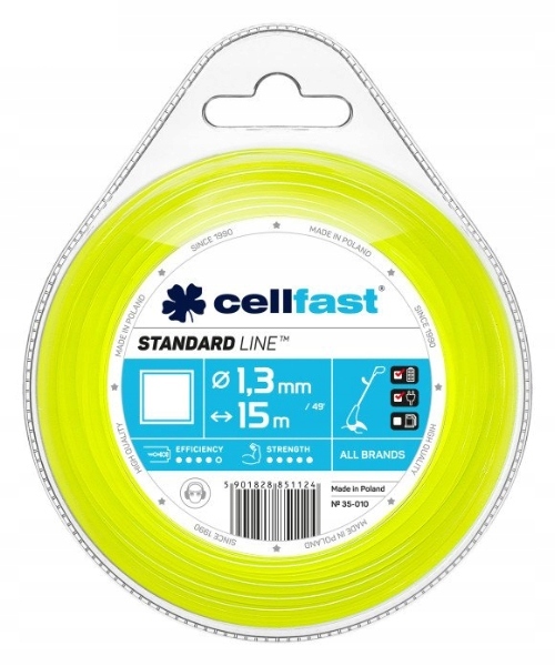 

Cellfast Żyłka do Podkaszarki Kwadrat 1,3 x 15mb
