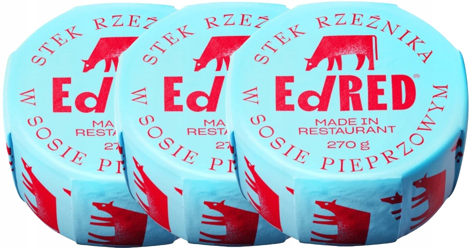 Levně 3 x EdRed Řeznický steak v pepřové omáčce Restaurační příchuť Mnoho bílkovin