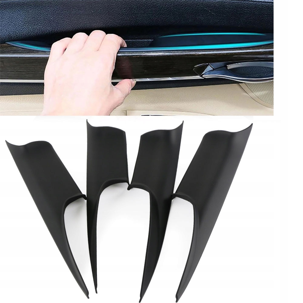 Rukojeti Panely Držáky Dveří Bmw Série 7 F01 F02 Black Sada Černá Přední Zadní strana