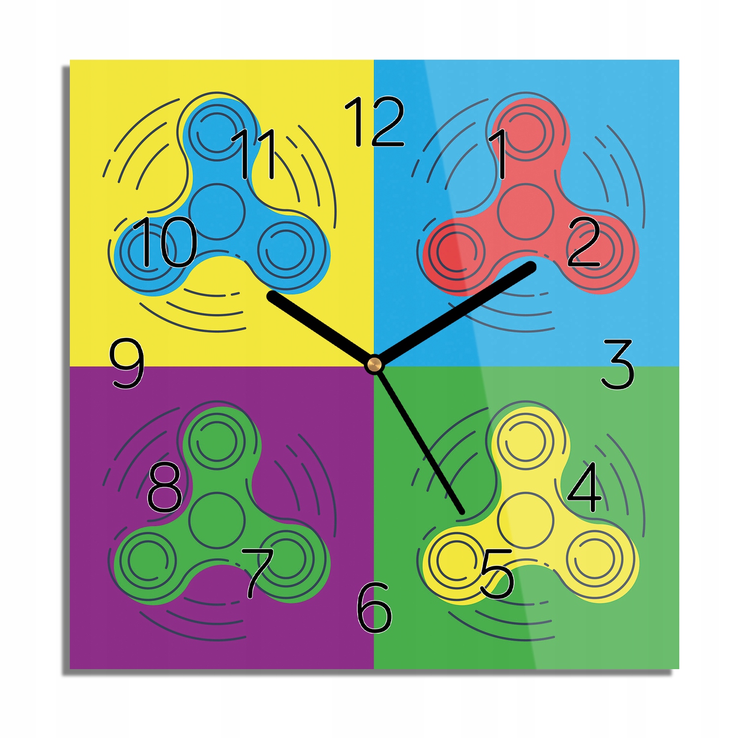 

Fidget spinner zegar na szkle nowoczesny 30x30