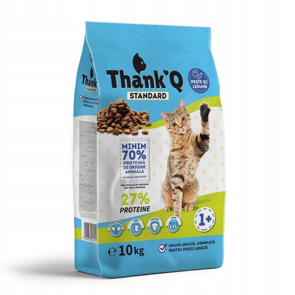 Levně Thank’Q Standard Cat Adult Ryba 10 kg