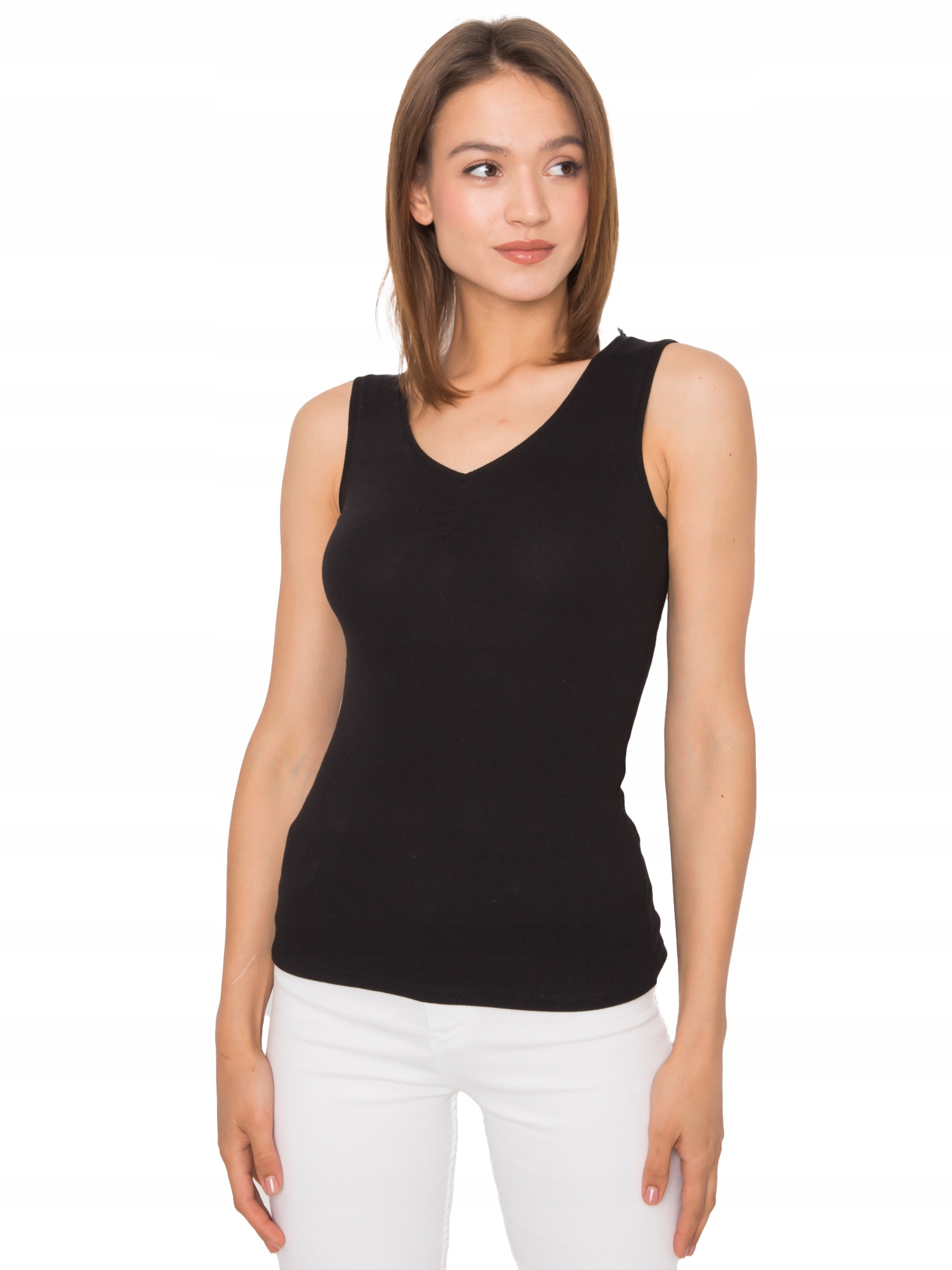 

Genialny Top damski z koronką Koszulka - S