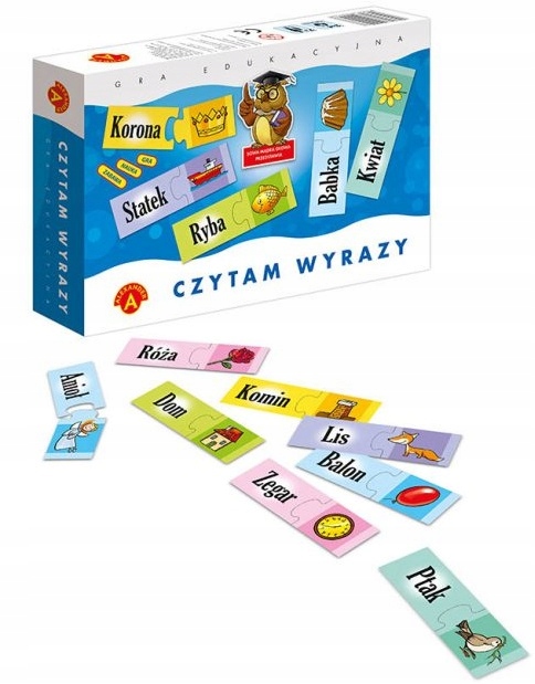 GRA EDUKACYJNA CZYTAM WYRAZY SOWA MĄDRA GŁOWA 0479 Marka Alexander