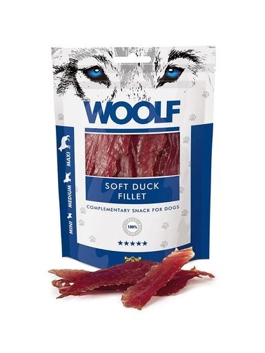 4x Woolf Měkké proužky kachní 100g