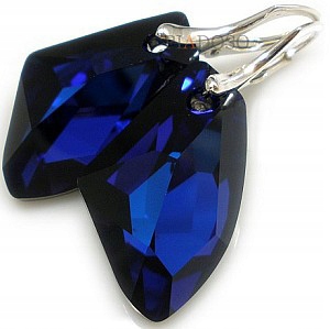 Krystaly Unikát Náušnice Galactic Blue