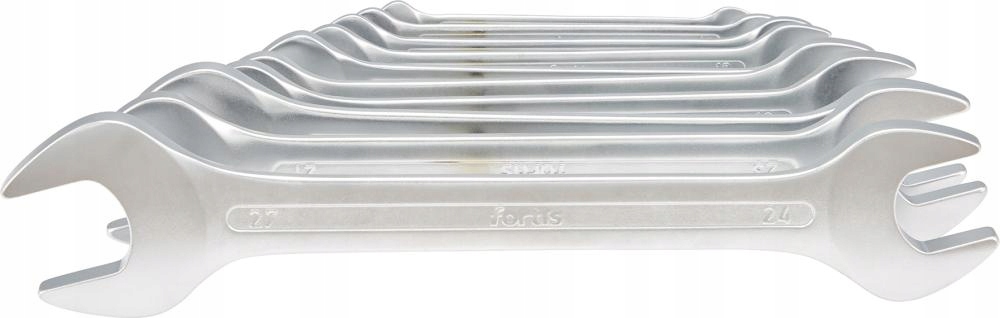 Sada 10 oboustranných plochých klíčů DIN3110 6-27 mm Fortis