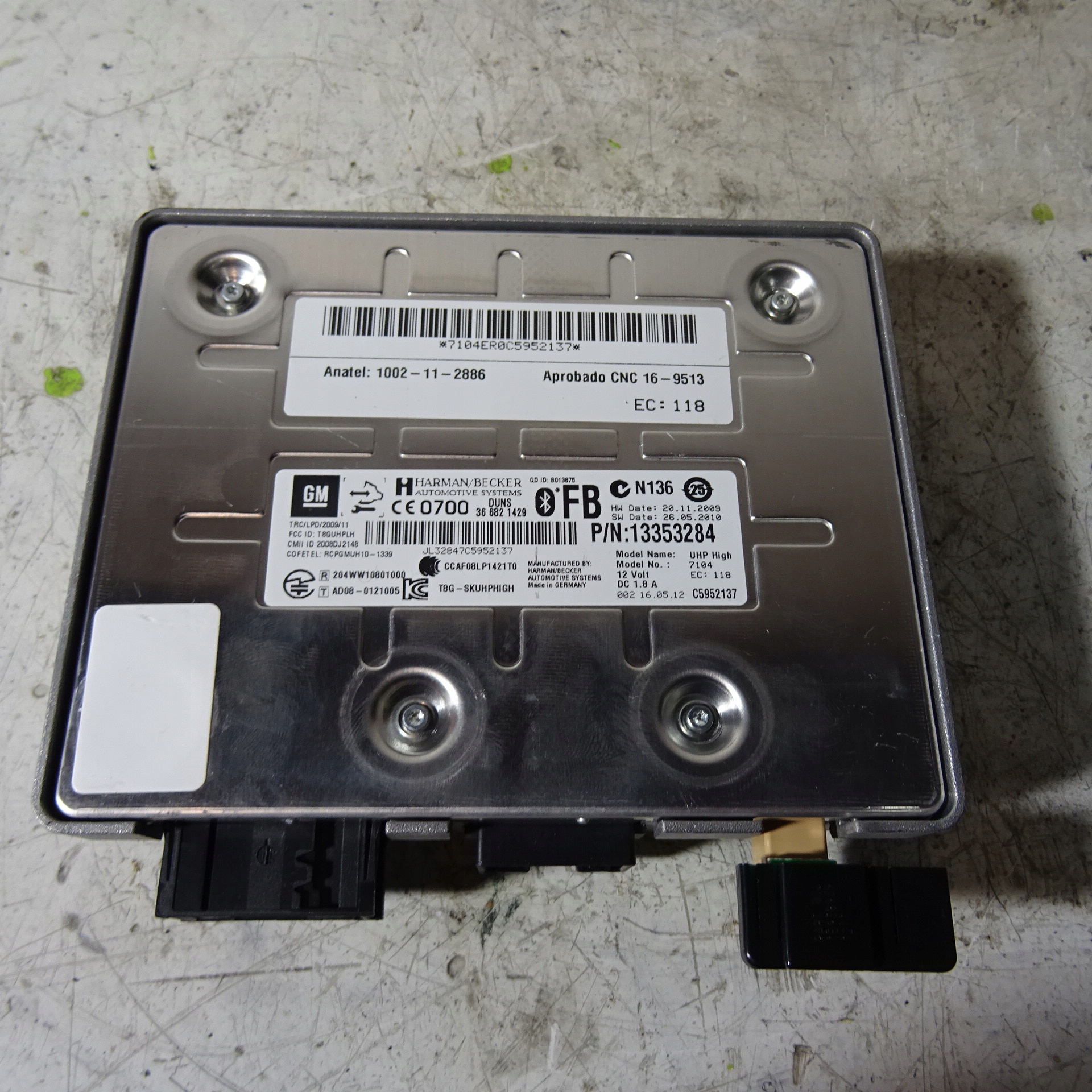 OPEL ASTRA J IV module BLUETOOTH 13353284