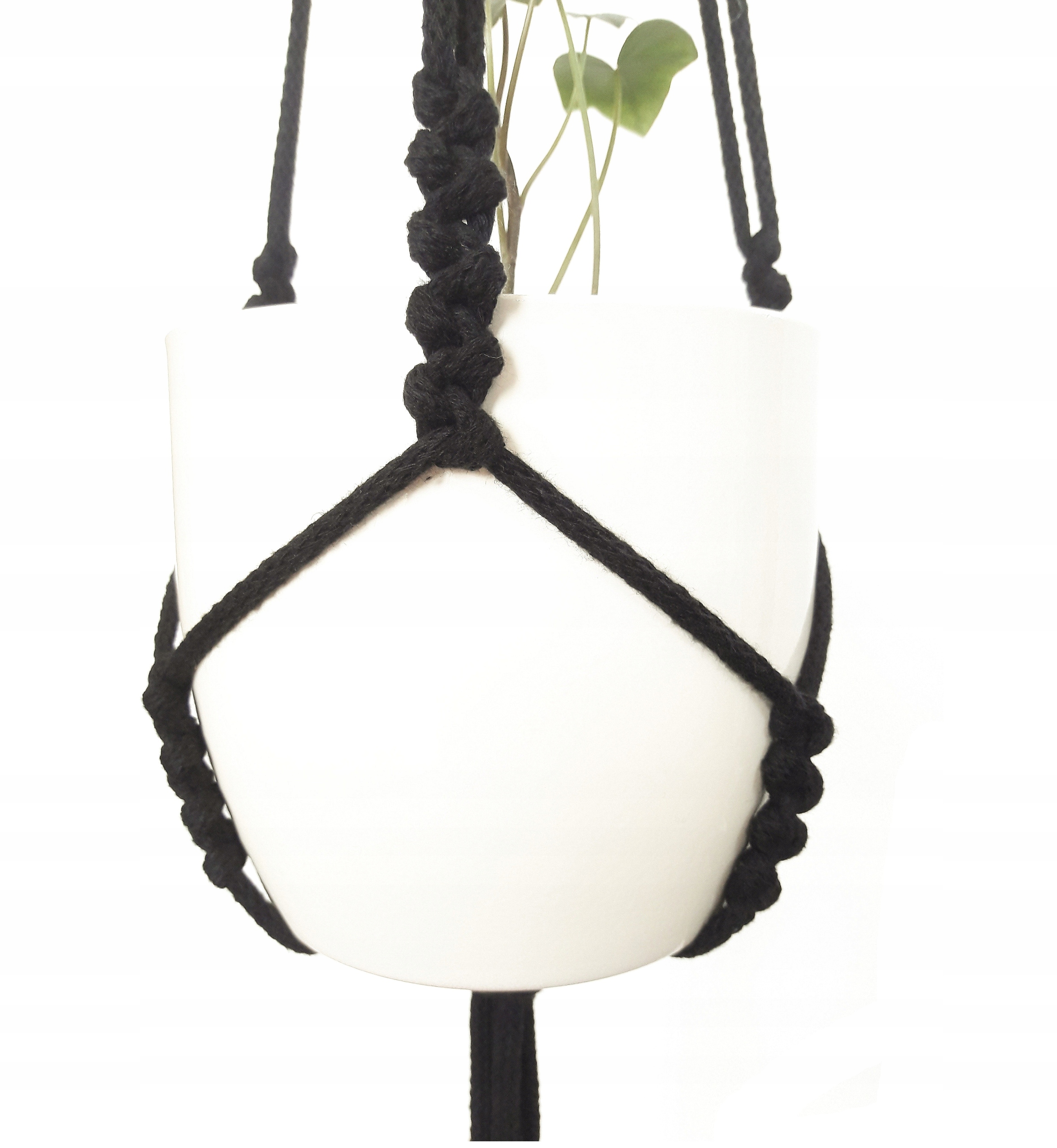 

Kwietnik wiszący ze sznurka, makrama, Różne