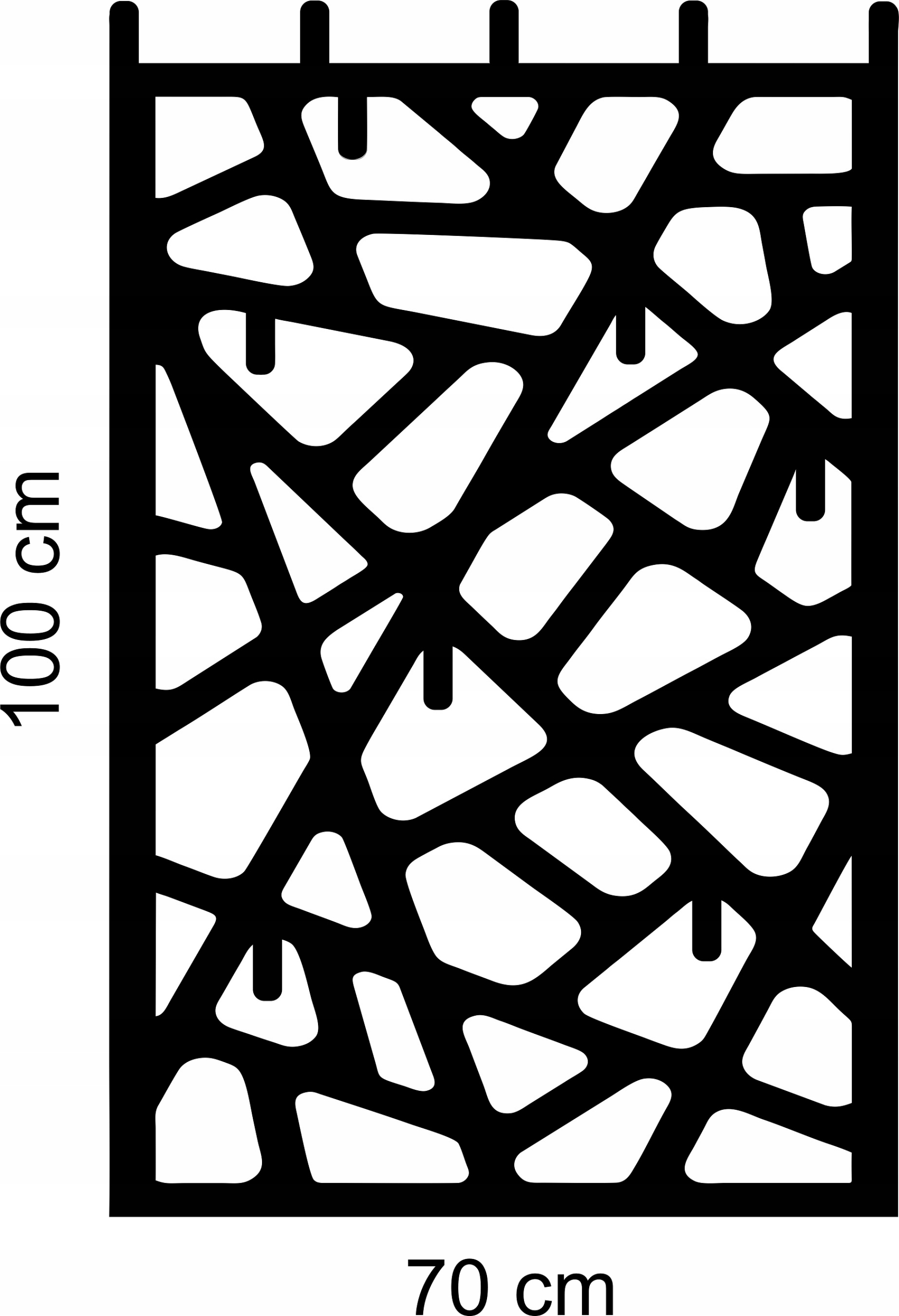 Vešiak Panel na oblečenie veľký ozdobný 100x70 cm
