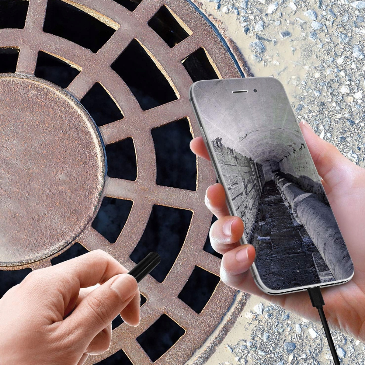 KAMERA INSPEKCYJNA ENDOSKOP ANDROID IPHONE USB-C DO TELEFONU 2M 6LED 8MM Marka inna