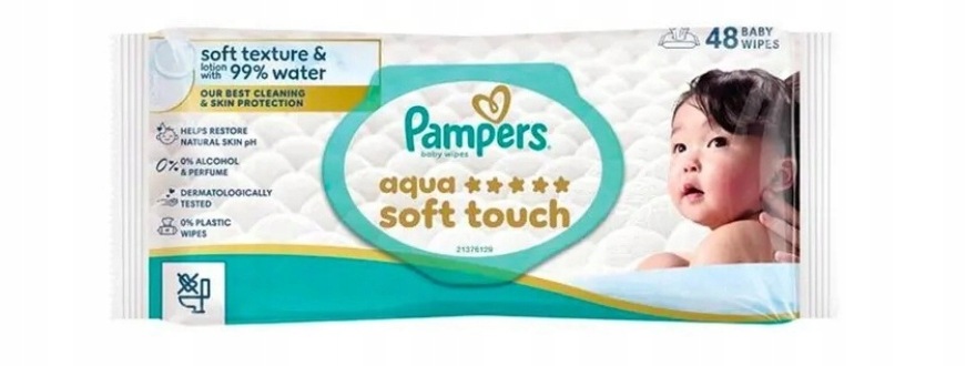 Pampers Aqua Soft Touch Chusteczki nawilżane 1x48szt.