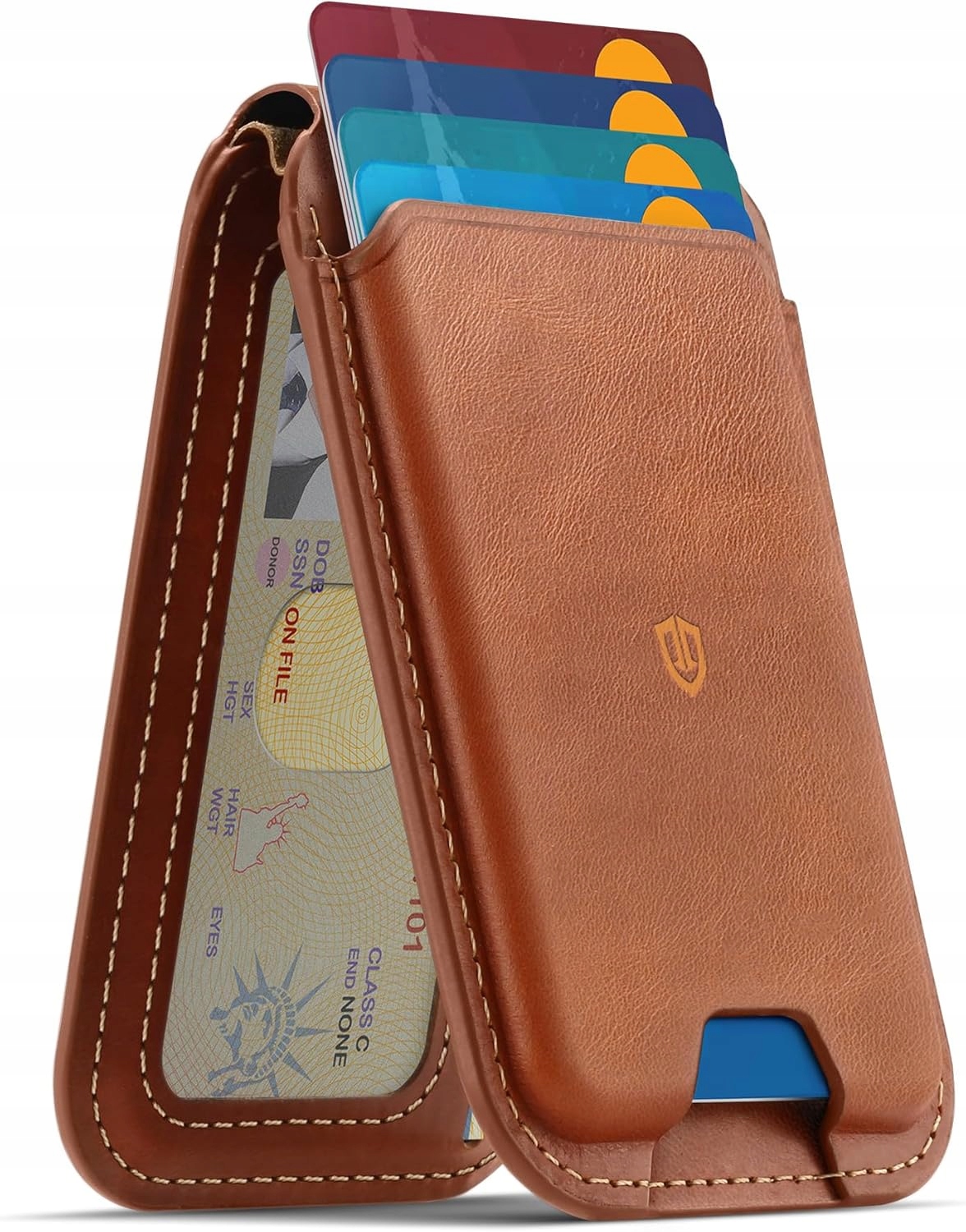 Magnetická peněženka pro iPhone 17 16 15 14 13 12 Pravá Kůže 6 karet