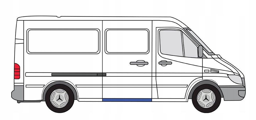 PROG DRZWI PRZESUWNYCH MERCEDES SPRINTER VW LT 95 Part number 596349