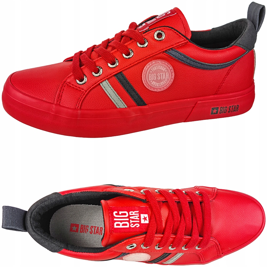 

Trampki Big Star czerwone z ekoskóry GG274189 37