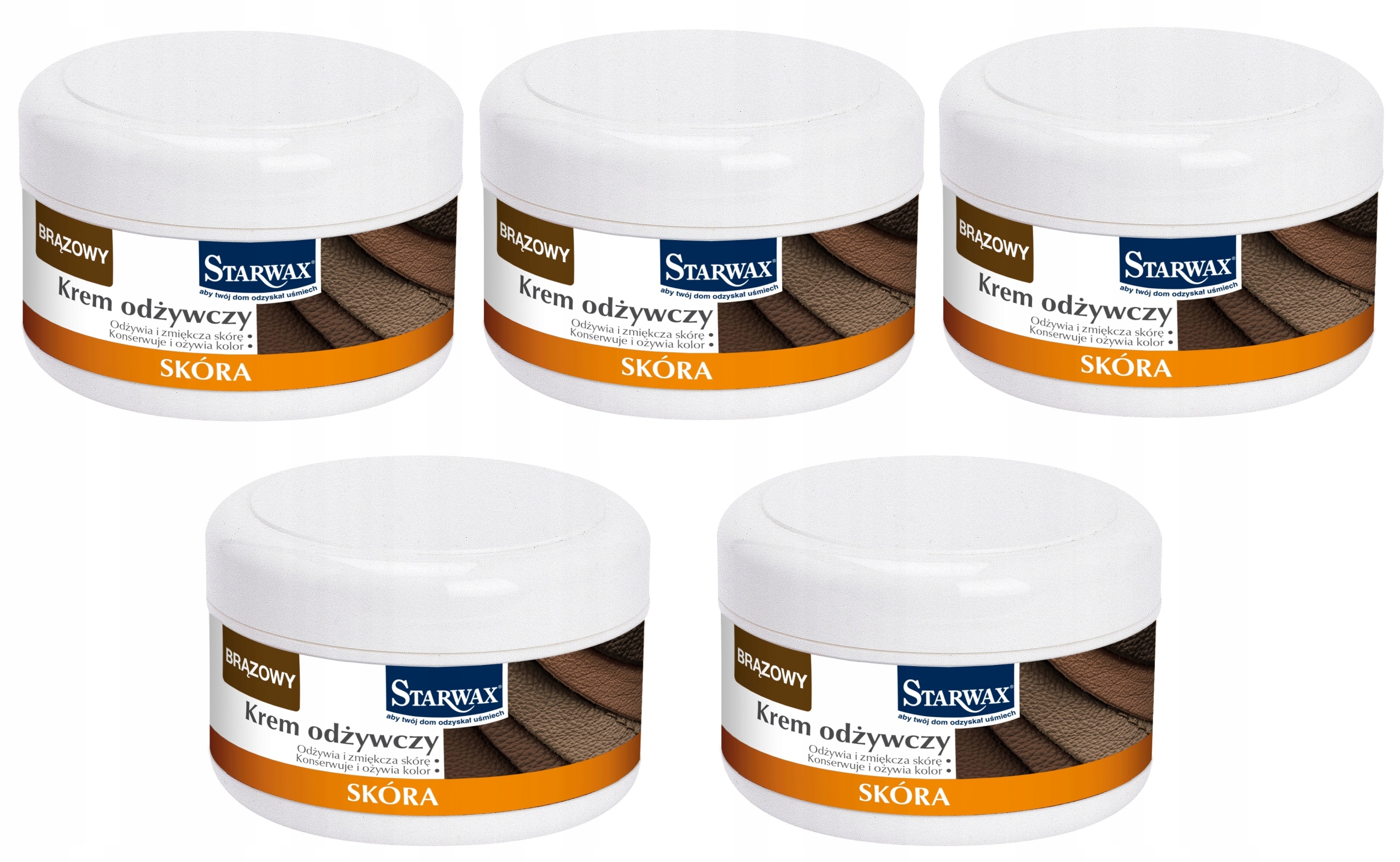 Levně 5x Starwax Výživný krém na kůži hnědý 43584